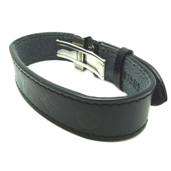 LOUIS VUITTON Brasserie Vou Good Luck Women's Bracelet M64447 Leather Noir [Blac - Picture 4 of 9